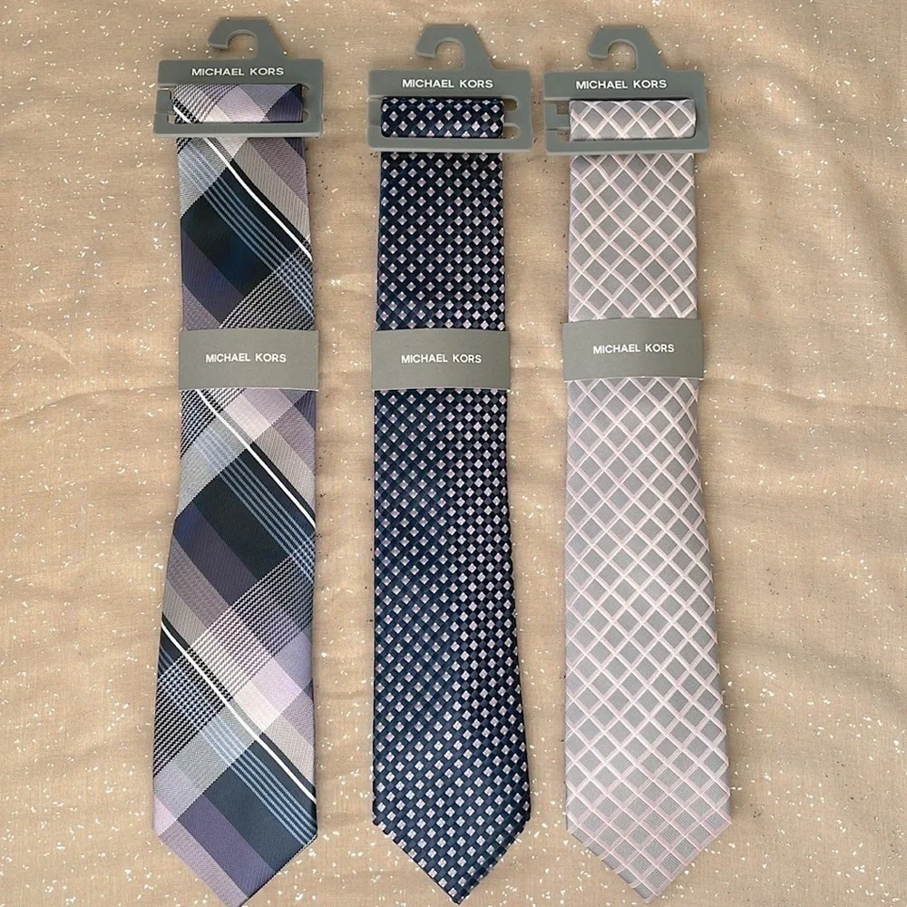 Brand New Set of 3 Michael Kors Men’s Ties Business Office